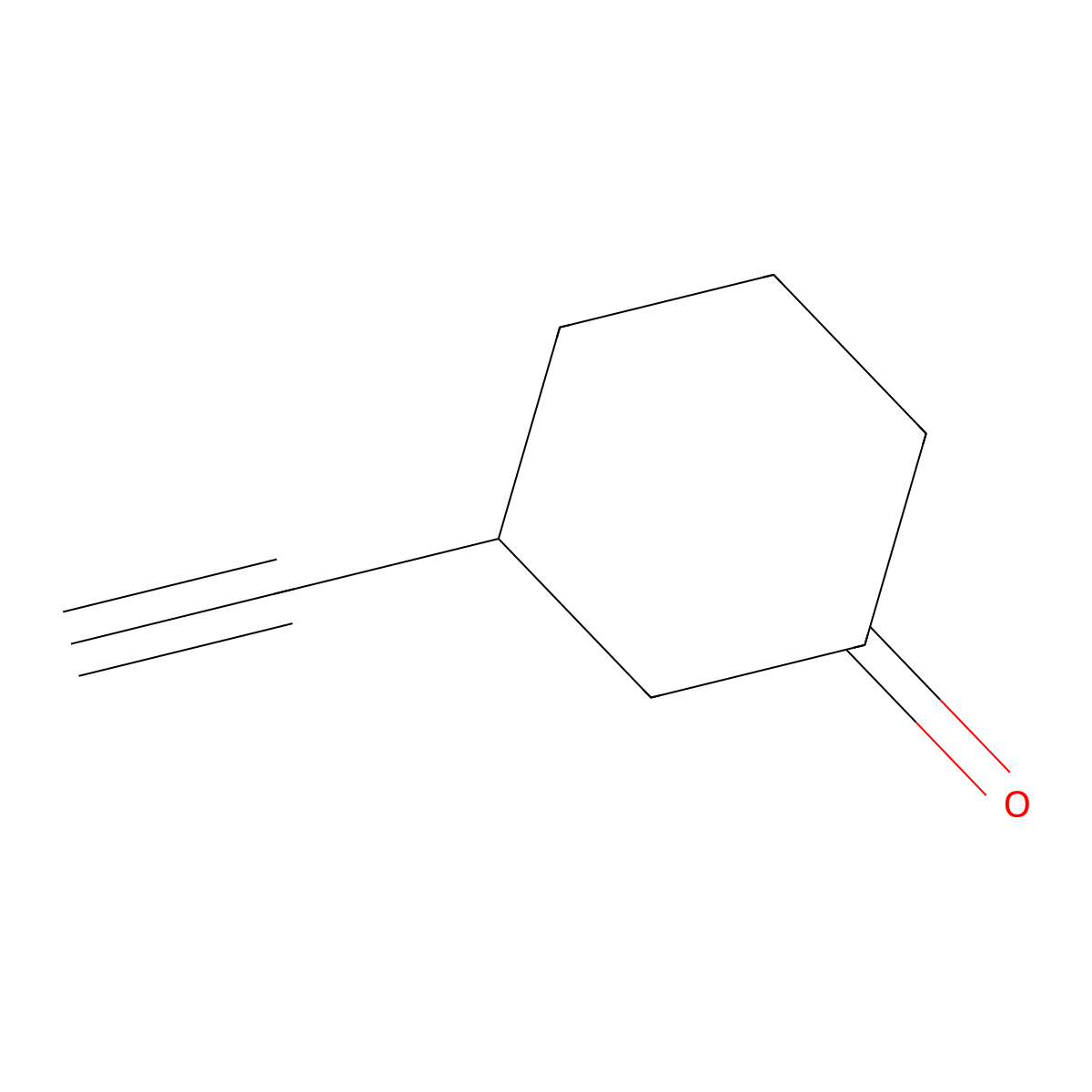3-Ethynylcyclohexan-1-one molecular structure, CAS 54125-18-7