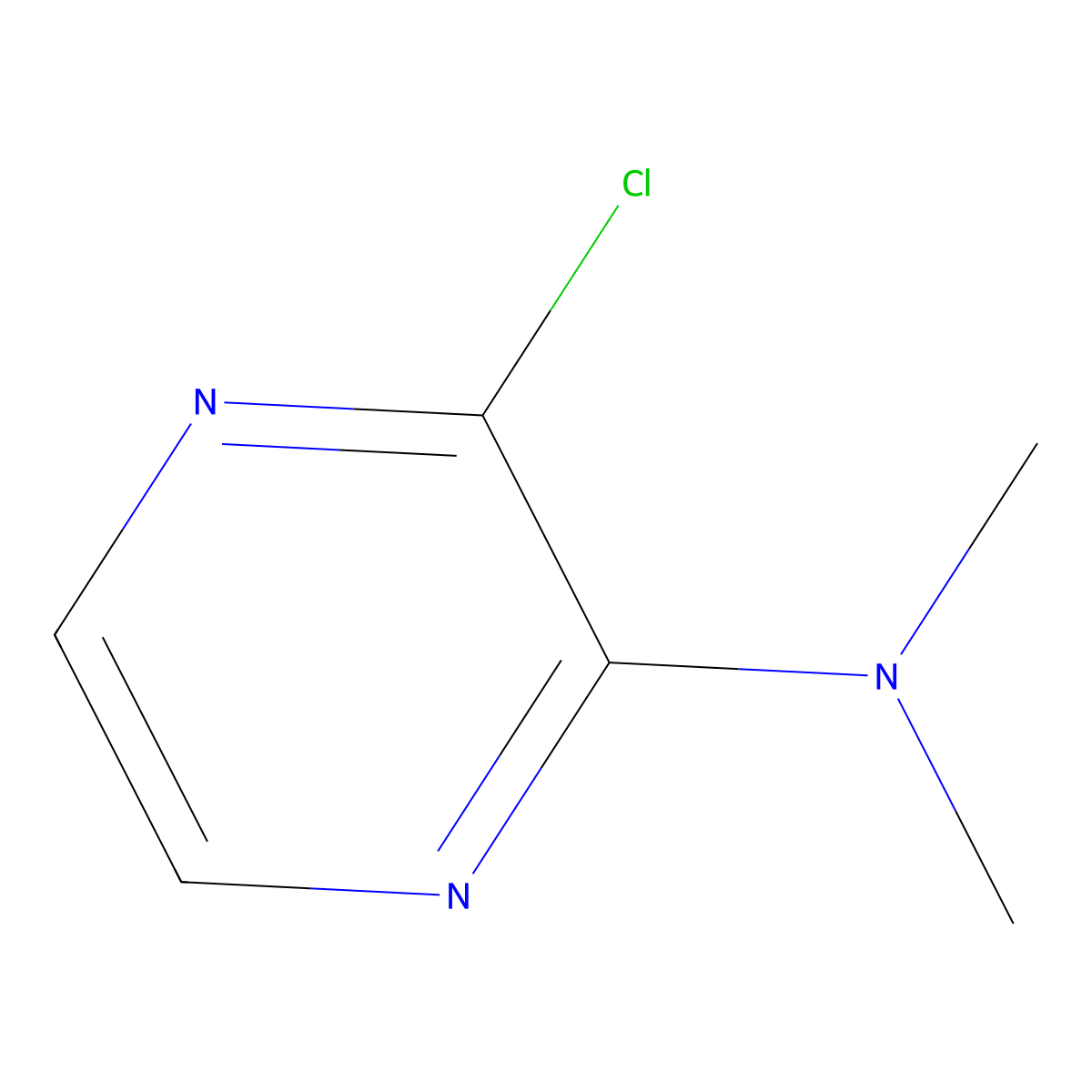 3-Chloro-N,N-dimethylpyrazin-2-amine molecular structure, CAS 54126-45-3