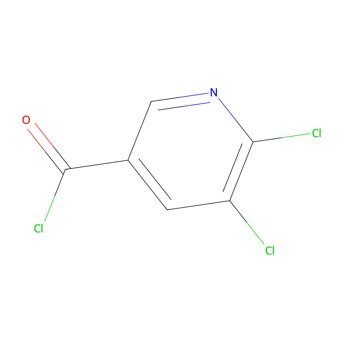 5,6-dichloropyridine-3-carbonyl Chloride molecular structure, CAS 54127-29-6