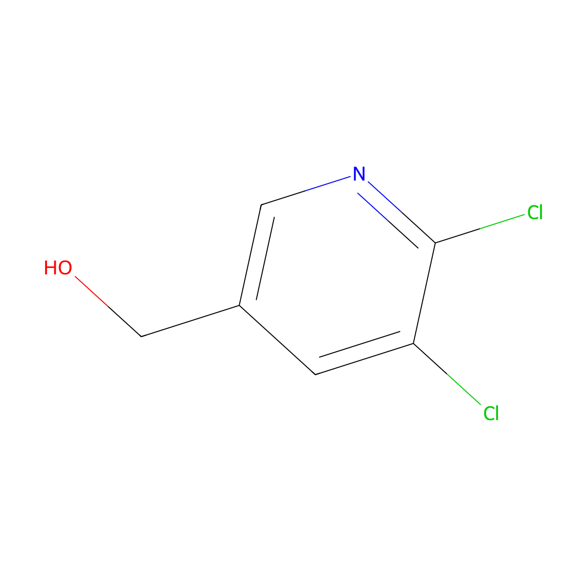 (5,6-Dichloropyridin-3-yl)methanol molecular structure, CAS 54127-30-9