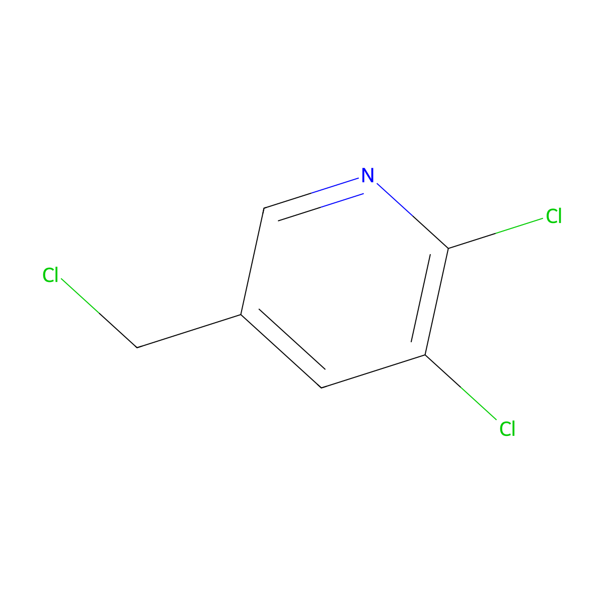 2,3-Dichloro-5-(chloromethyl)pyridine molecular structure, CAS 54127-31-0