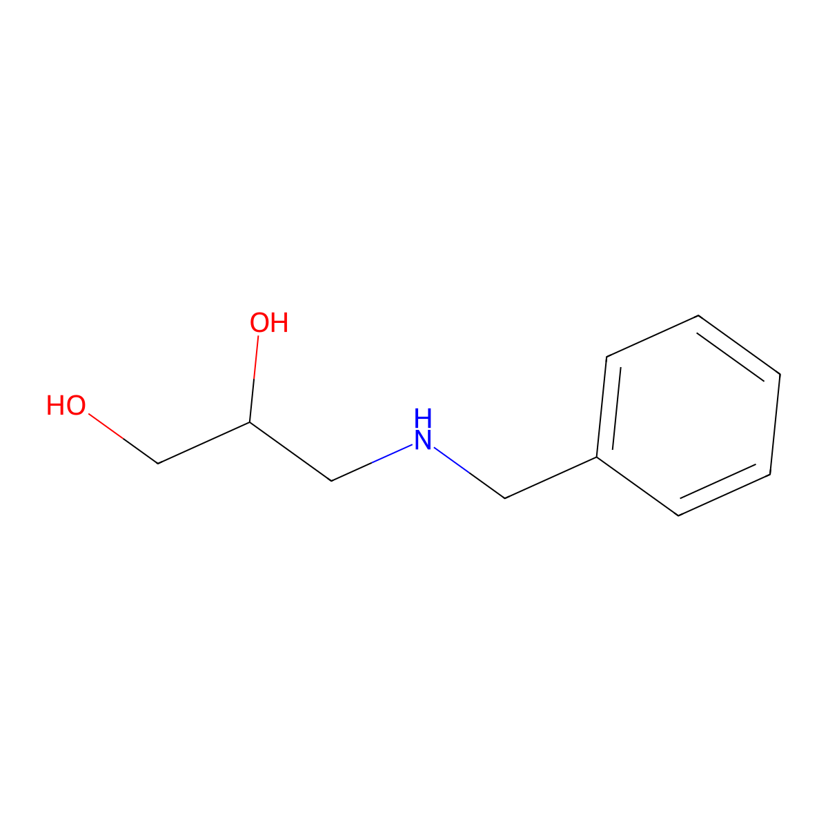 3-(Benzylamino)propane-1,2-diol molecular structure, CAS 54127-58-1