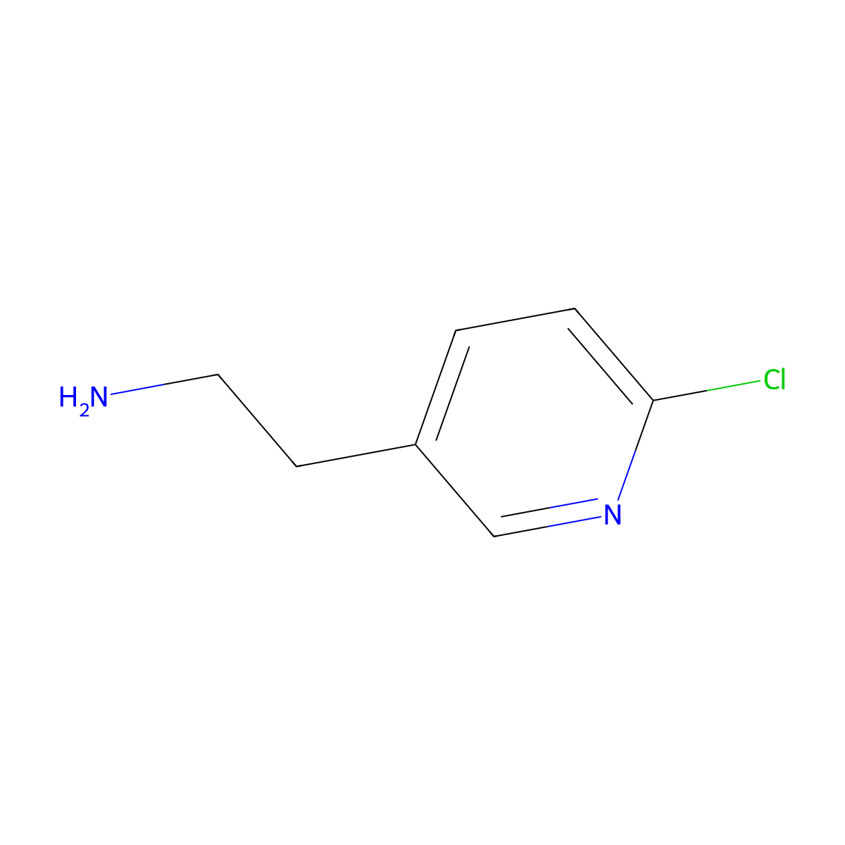 2-(6-Chloropyridin-3-yl)ethan-1-amine molecular structure, CAS 54127-64-9