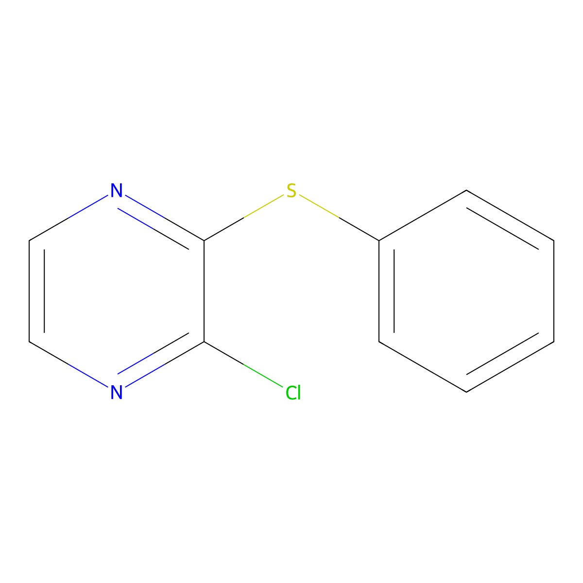 2-Chloro-3-(phenylsulfanyl)pyrazine molecular structure, CAS 54127-76-3