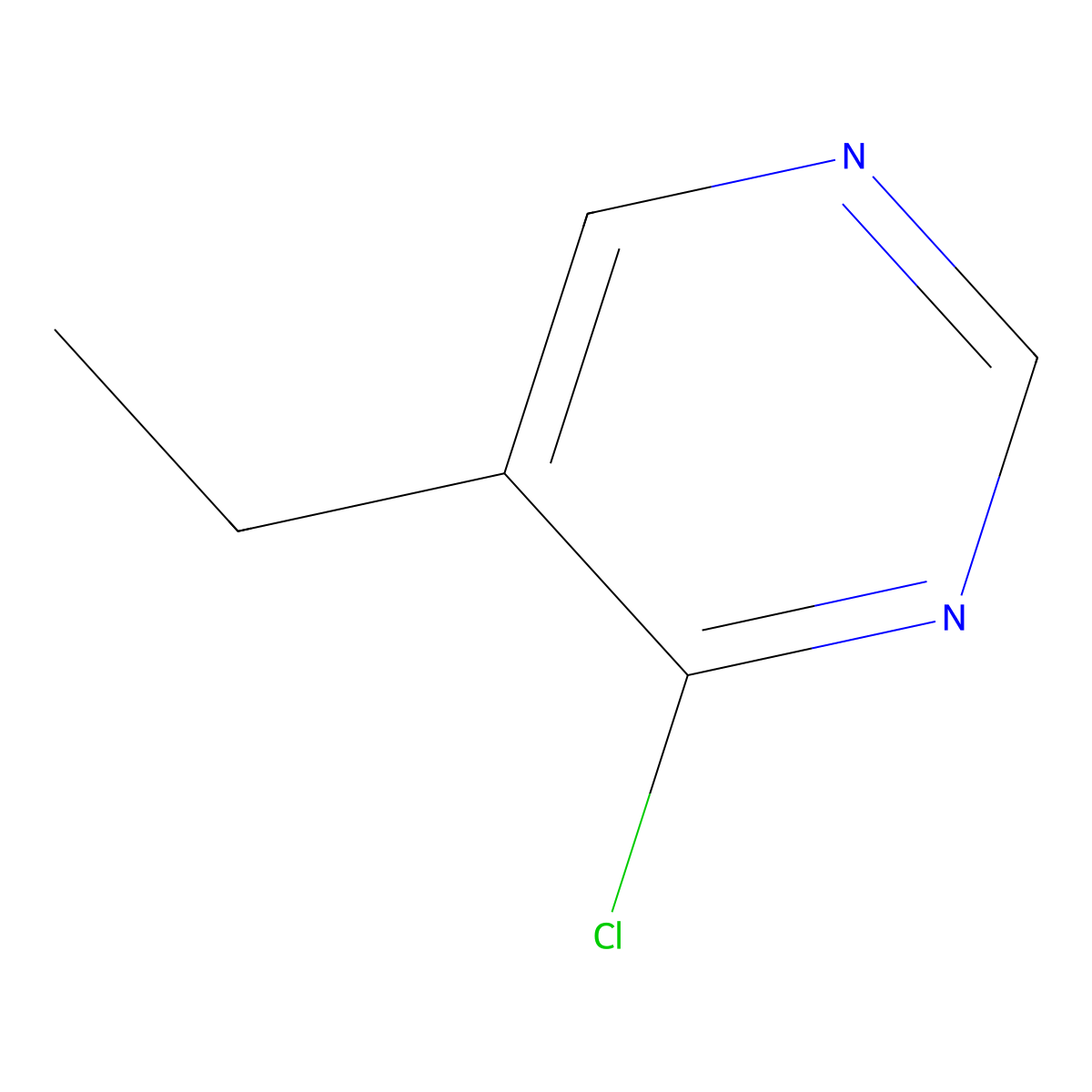 4-Chloro-5-ethylpyrimidine molecular structure, CAS 54128-01-7