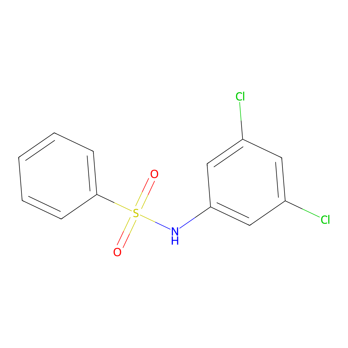 N-(3,5-dichlorophenyl)benzenesulfonamide molecular structure, CAS 54129-15-6