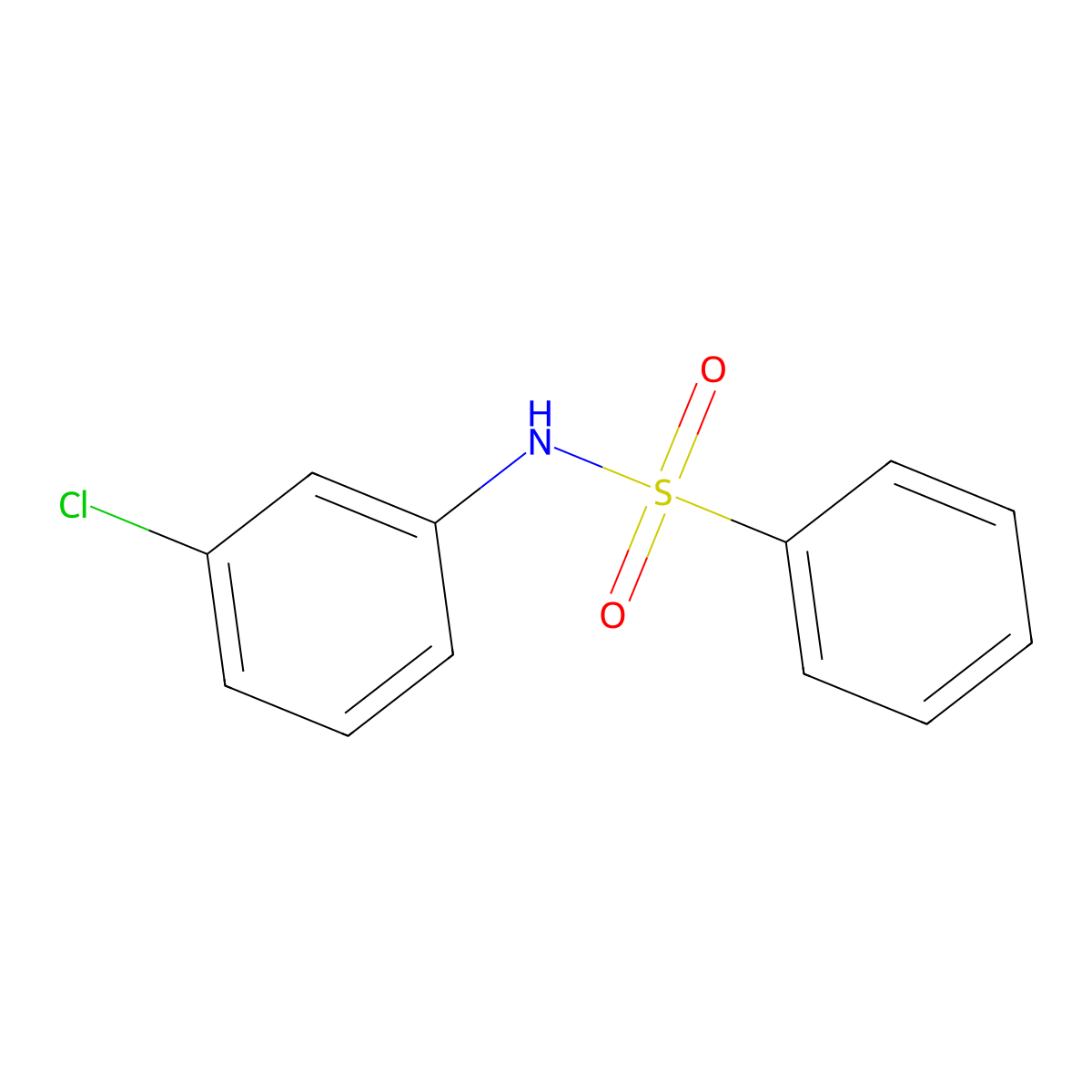 N-(3-Chlorophenyl)benzenesulfonamide molecular structure, CAS 54129-19-0