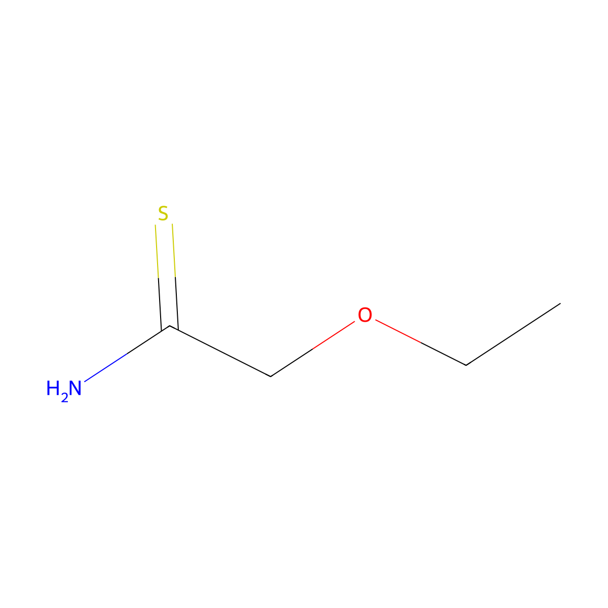 2-Ethoxyethanethioamide molecular structure, CAS 54129-83-8