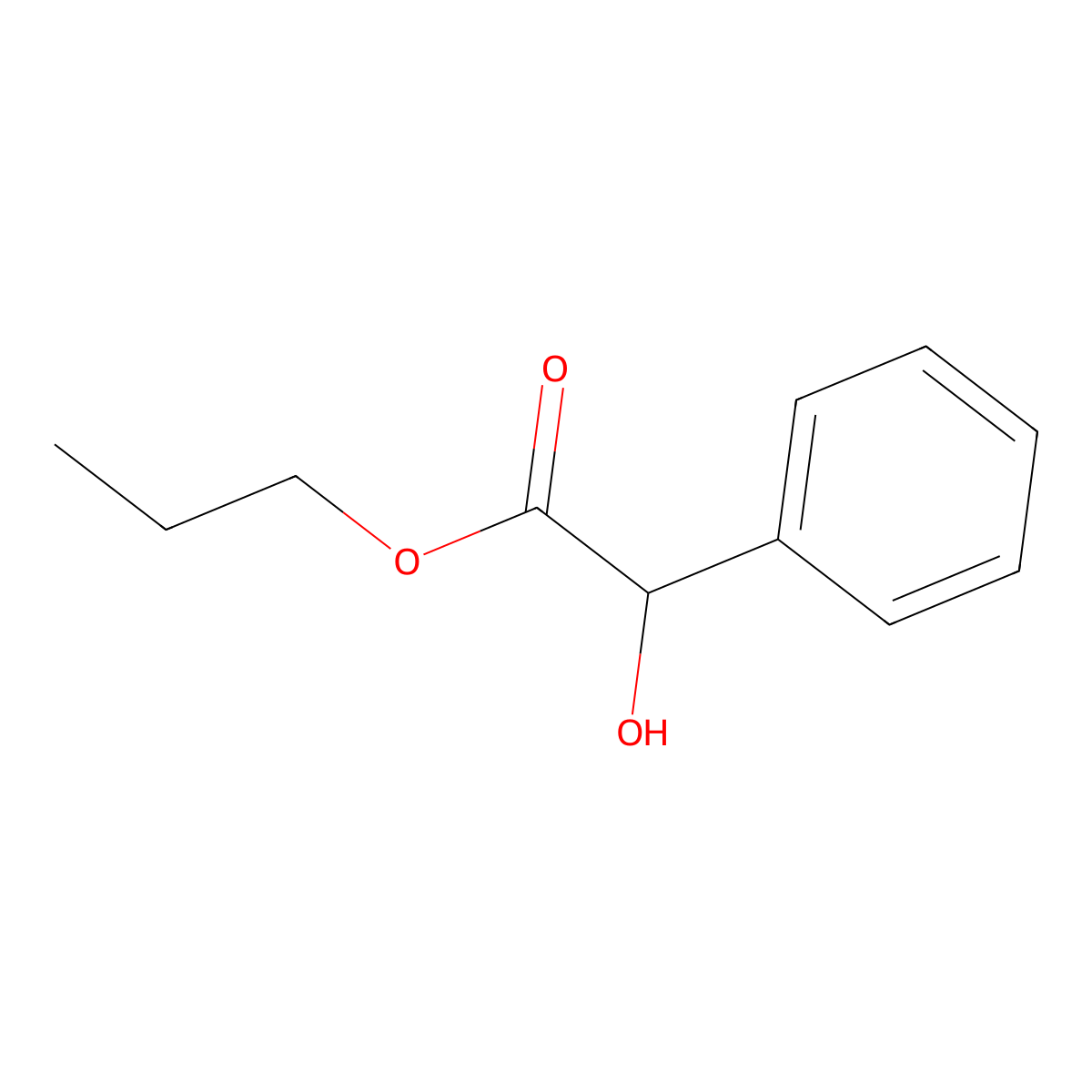 Propyl 2-hydroxy-2-phenylacetate molecular structure, CAS 5413-58-1