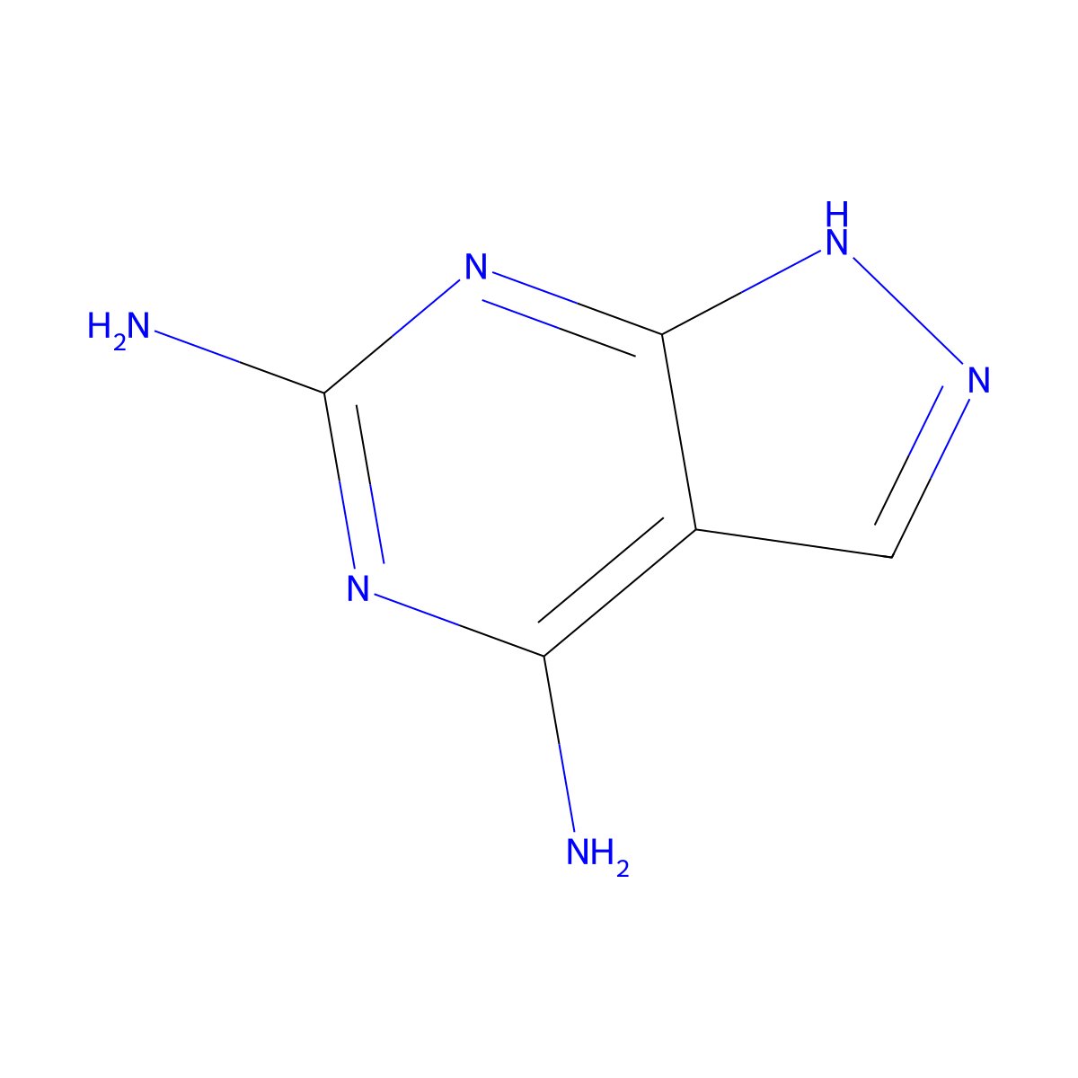 1H-Pyrazolo[3,4-d]pyrimidine-4,6-diamine molecular structure, CAS 5413-80-9