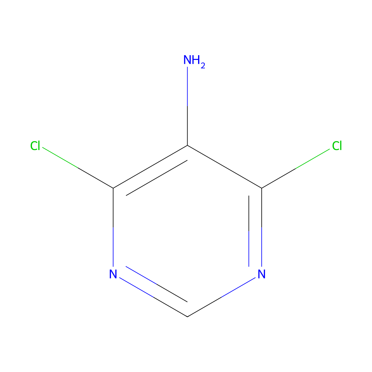 5-Amino-4,6-dichloropyrimidine molecular structure, CAS 5413-85-4