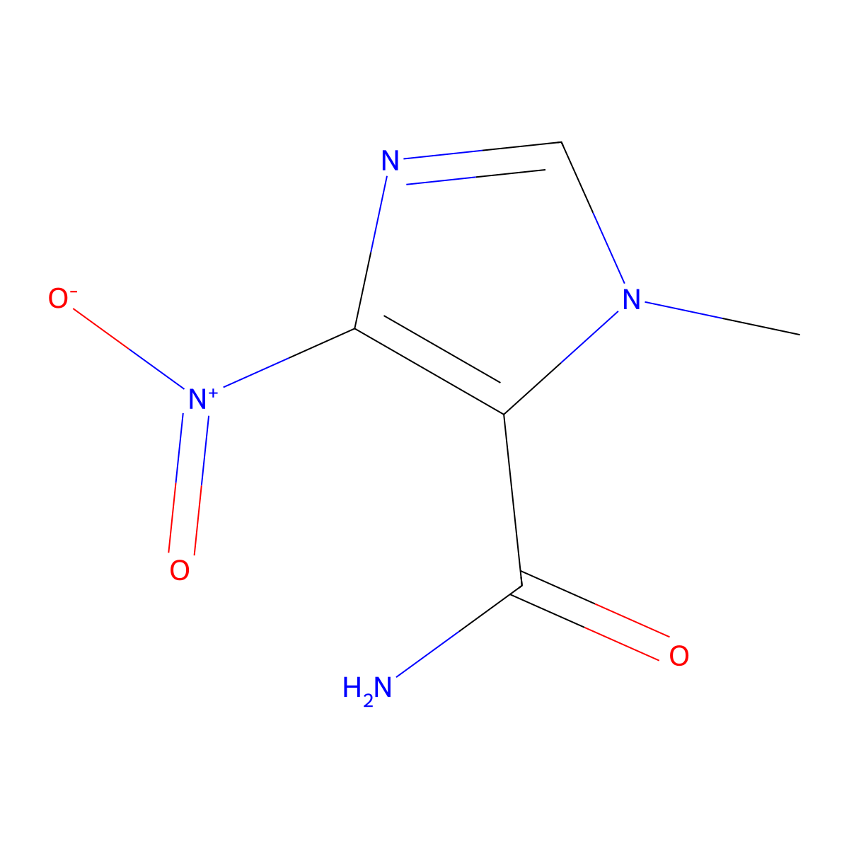 1-Methyl-4-nitro-1h-imidazole-5-carboxamide molecular structure, CAS 5413-88-7
