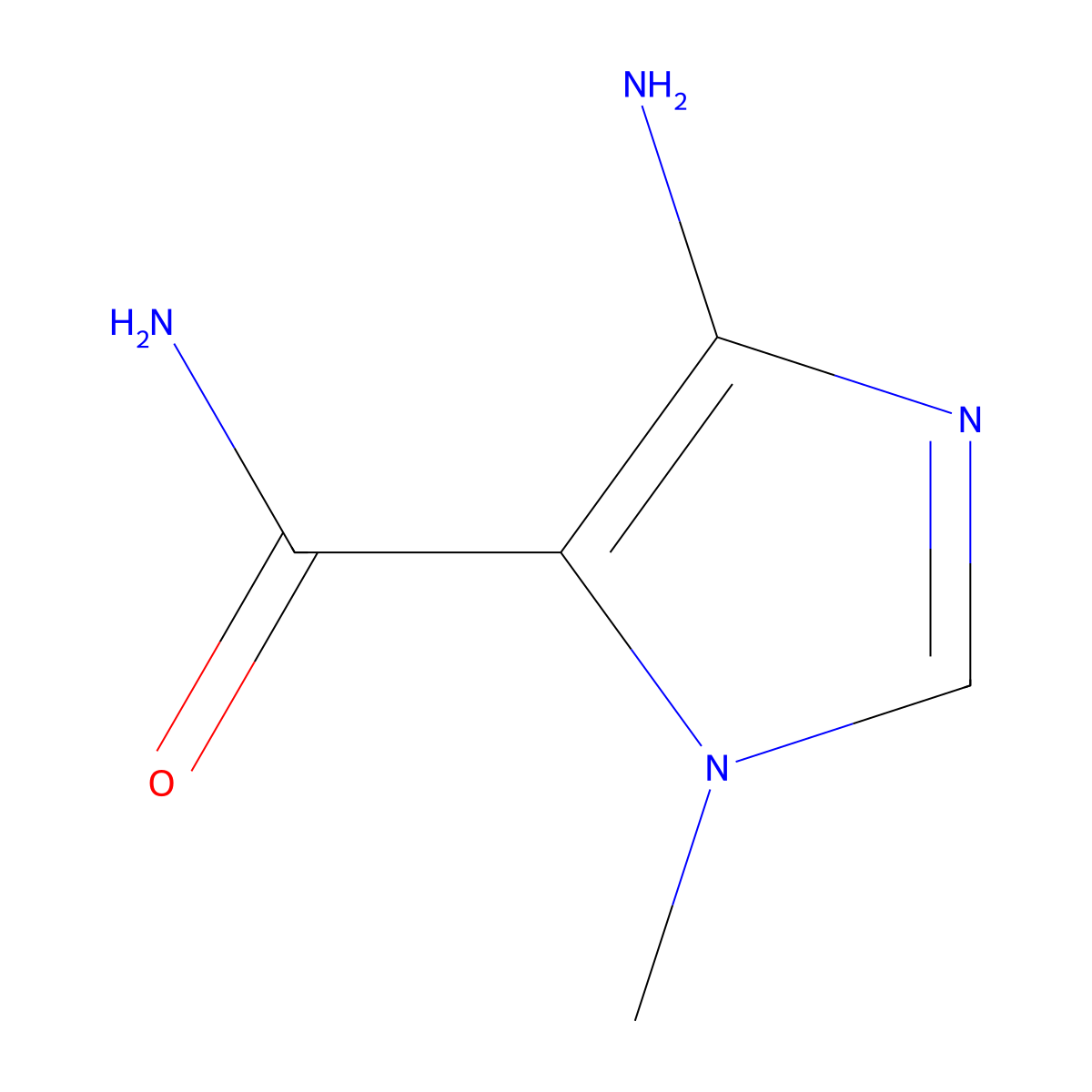 4-Amino-1-methyl-1H-imidazole-5-carboxamide molecular structure, CAS 5413-89-8