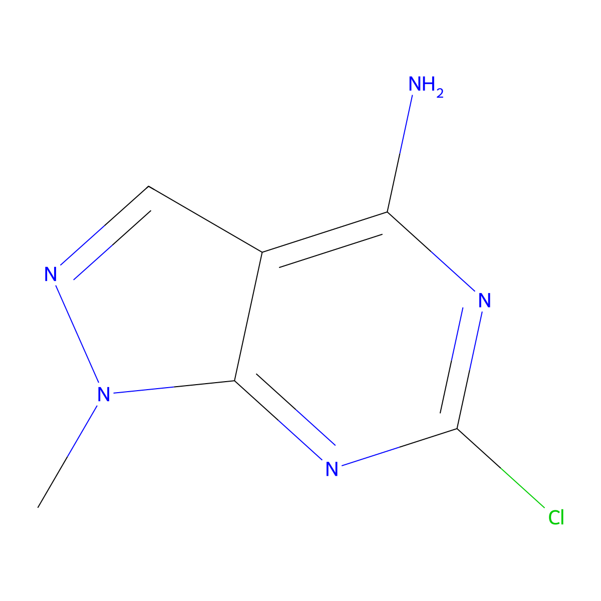 6-Chloro-1-methyl-1h-pyrazolo[3,4-d]pyrimidin-4-amine molecular structure, CAS 5413-96-7