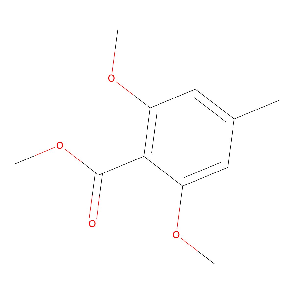 Methyl 2,6-dimethoxy-4-methylbenzoate molecular structure, CAS 54130-89-1