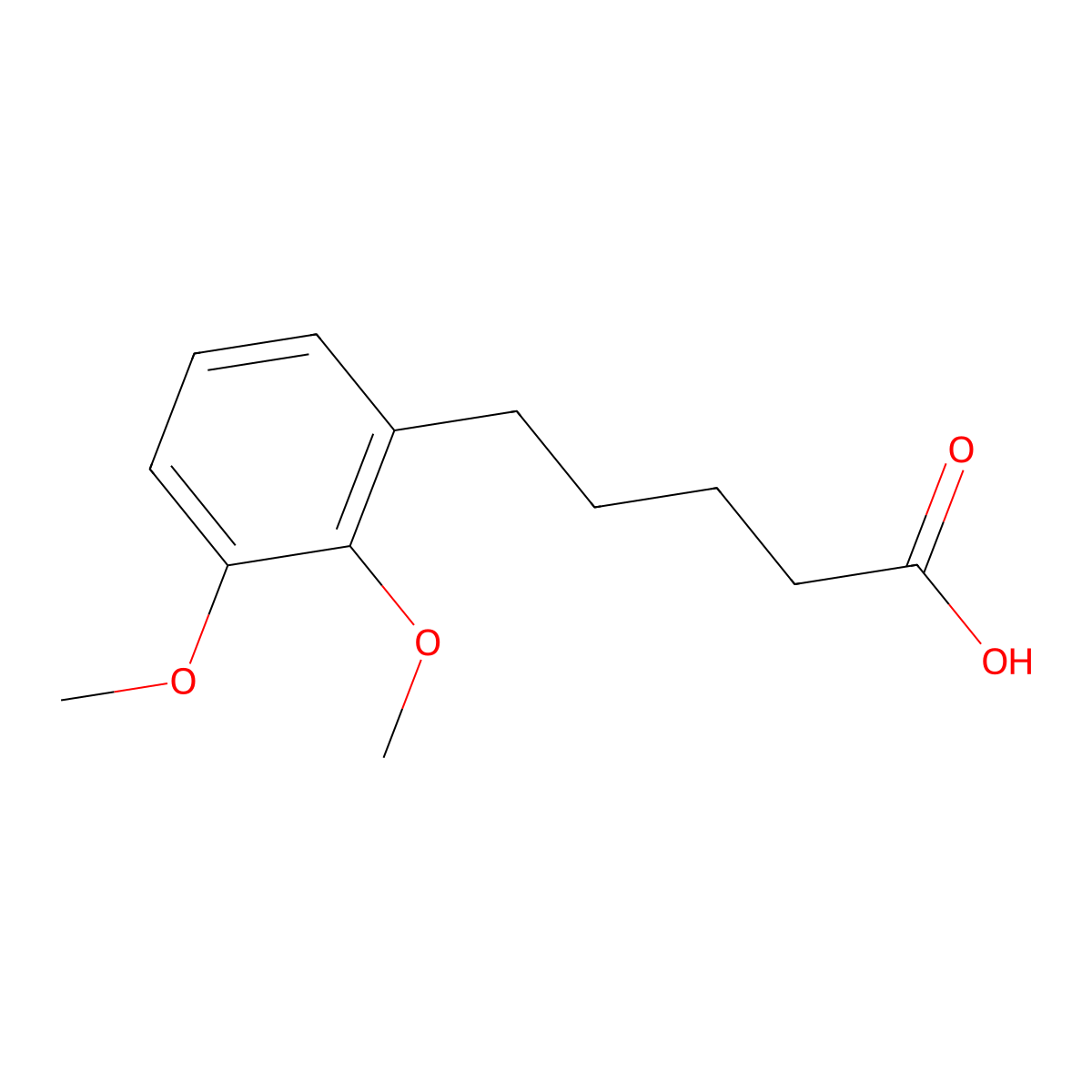 5-(2,3-dimethoxyphenyl)pentanoic Acid molecular structure, CAS 54130-93-7
