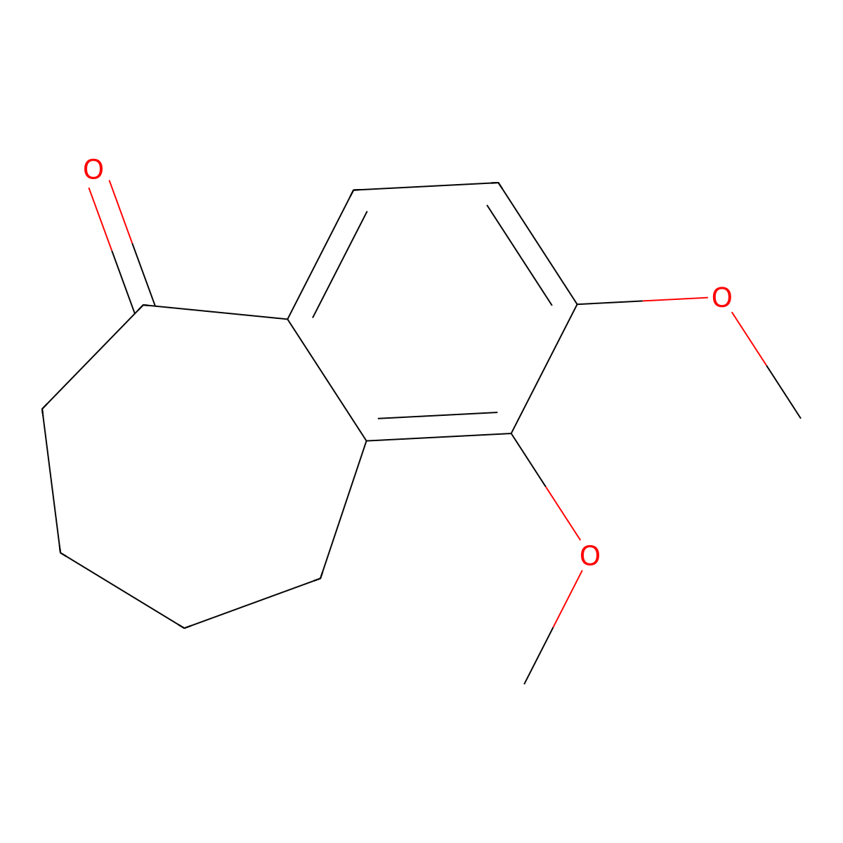 1,2-dimethoxy-6,7,8,9-tetrahydro-5H-benzo[7]annulen-5-one molecular structure, CAS 54130-94-8