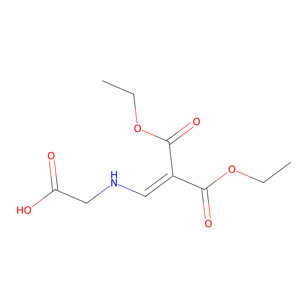 Diethyl (carboxymethylamino)methylenemalonate molecular structure, CAS 54132-81-9