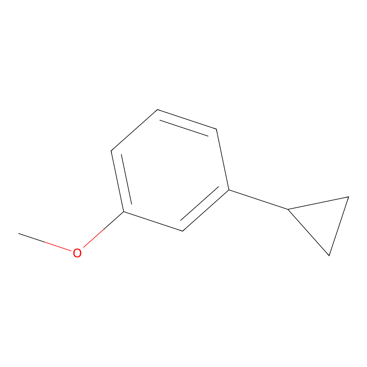 3-Cyclopropylanisol molecular structure, CAS 54134-93-9