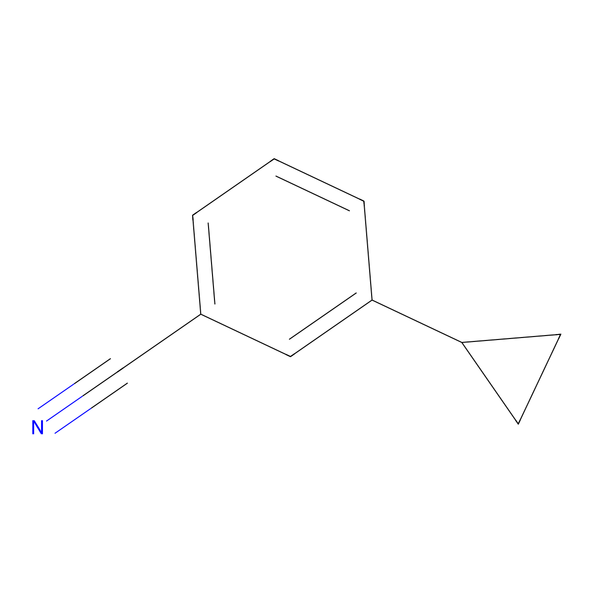 3-Cyclopropylbenzonitrile molecular structure, CAS 54134-94-0
