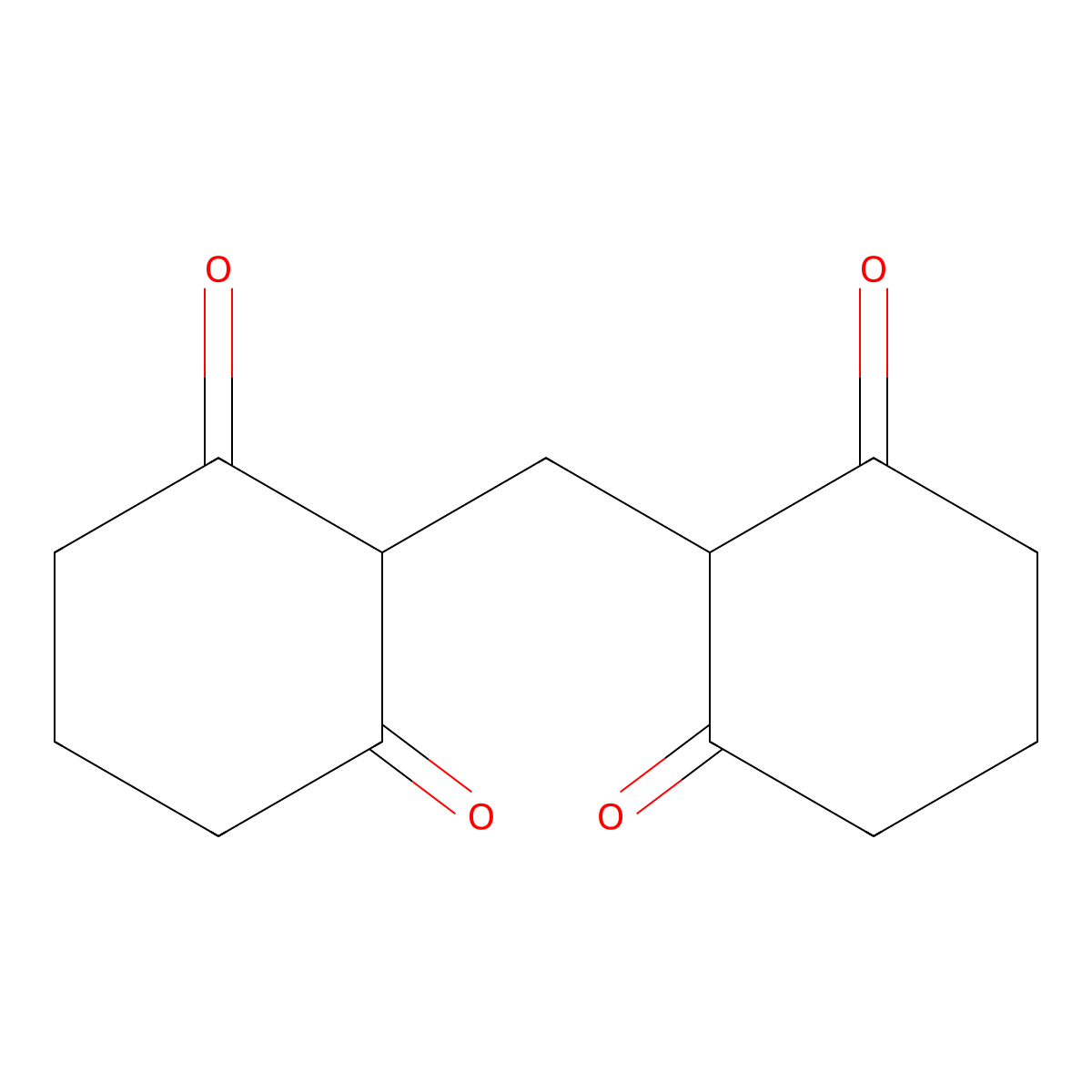 2,2'-Methylenebis(1,3-cyclohexanedione) molecular structure, CAS 54135-60-3