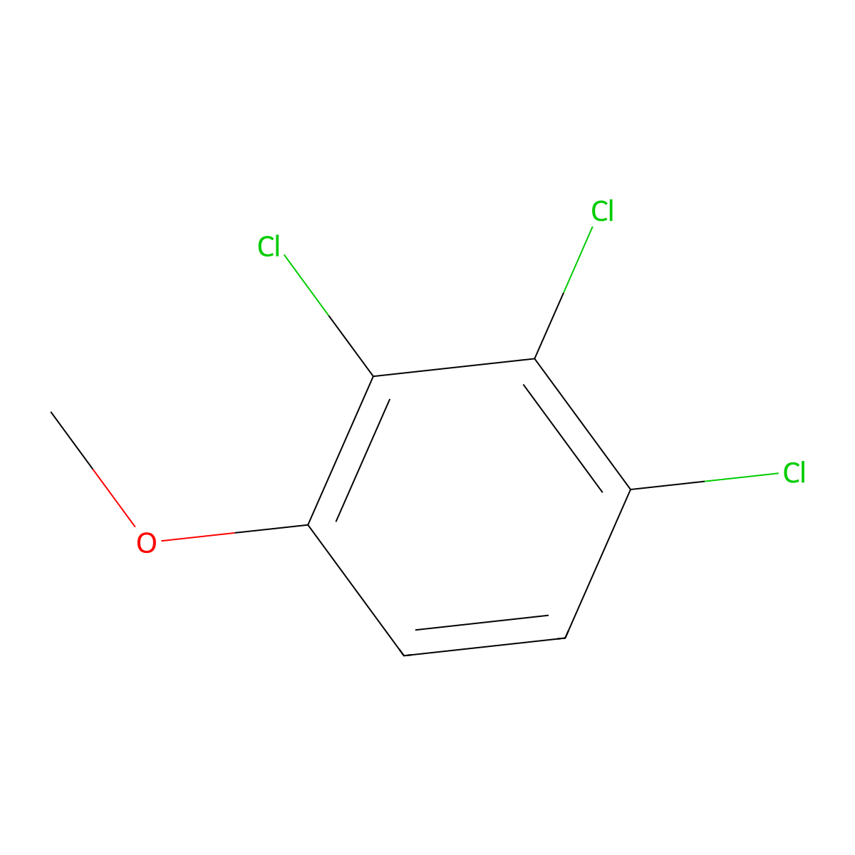 2,3,4-Trichloroanisole molecular structure, CAS 54135-80-7