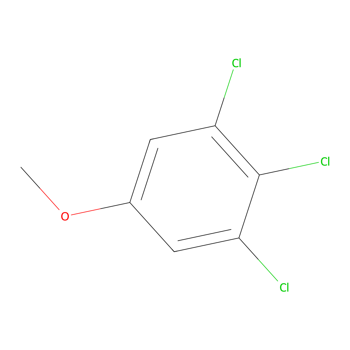 3,4,5-Trichloroanisole molecular structure, CAS 54135-82-9