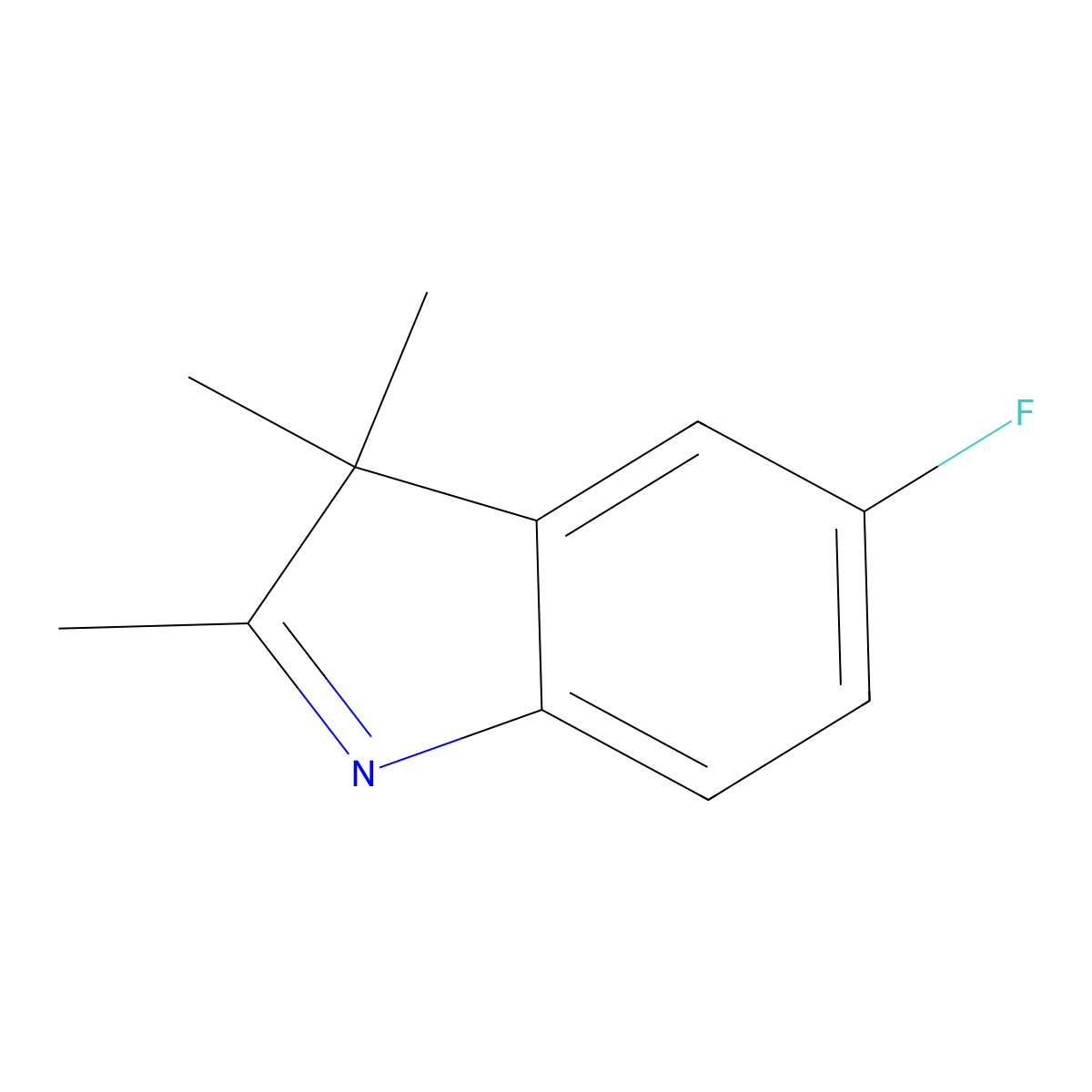 5-Fluoro-2,3,3-trimethyl-3h-indole molecular structure, CAS 54136-23-1