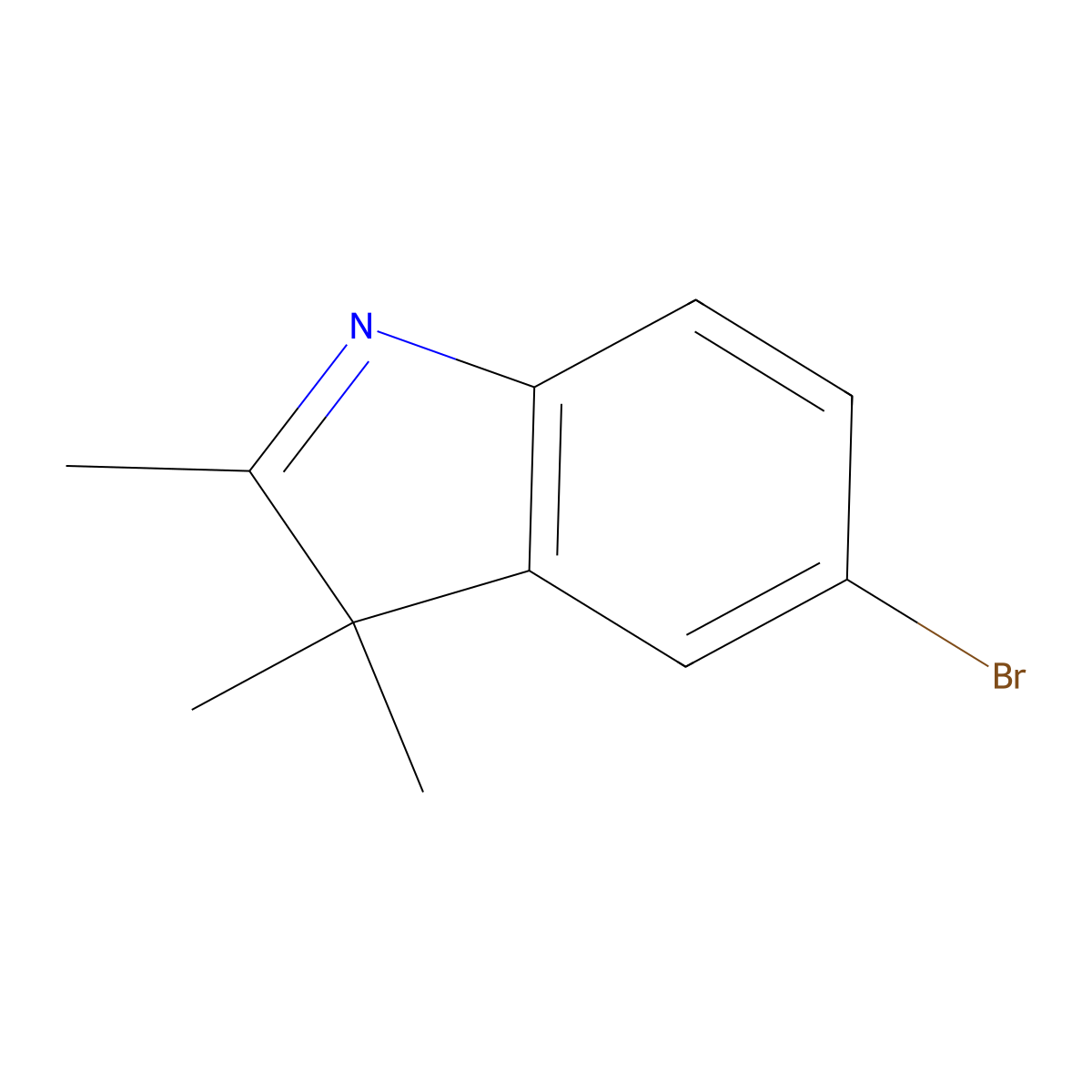 5-Bromo-2,3,3-trimethyl-3H-indole molecular structure, CAS 54136-24-2