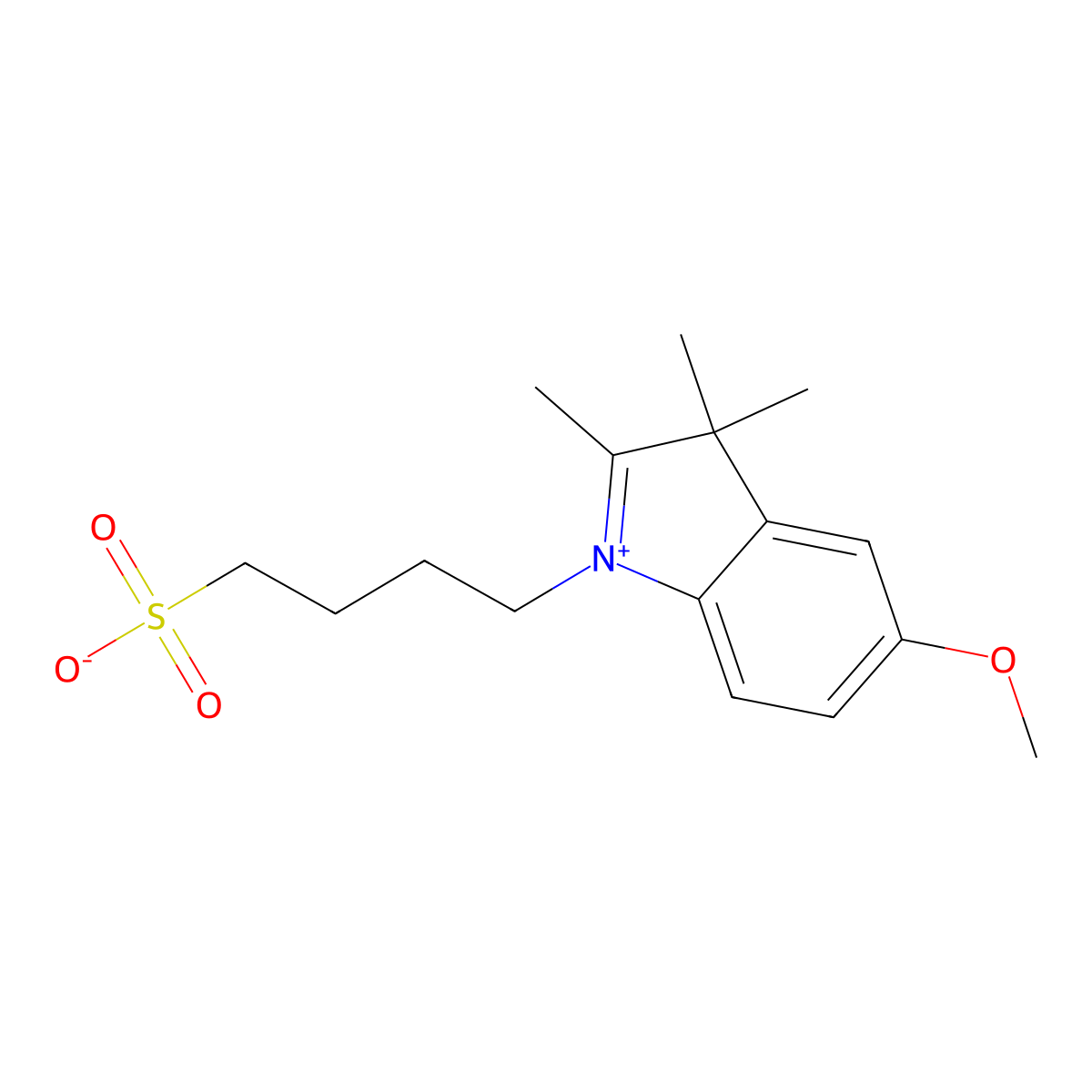 4-(5-Methoxy-2,3,3-trimethyl-3H-indol-1-ium-1-yl)butane-1-sulfonate molecular structure, CAS 54136-27-5