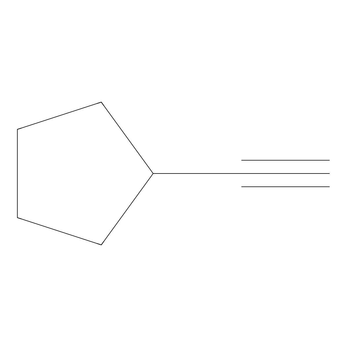 Cyclopentylacetylene molecular structure, CAS 54140-30-6