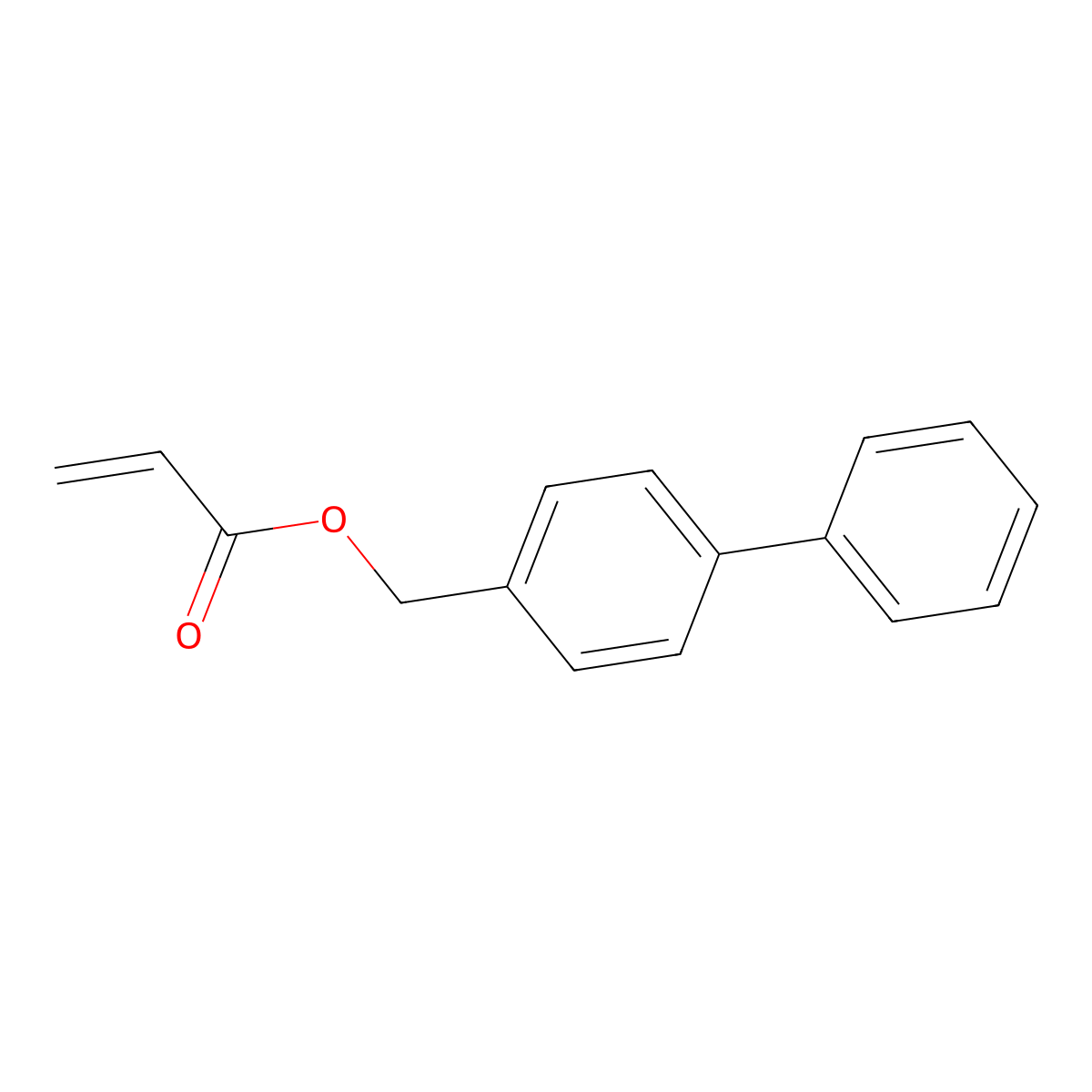 [1,1'-Biphenyl]-4-ylmethyl acrylate molecular structure, CAS 54140-58-8