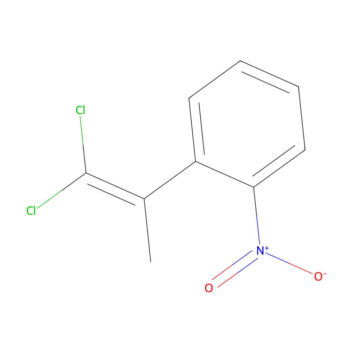 1-(1,1-Dichloroprop-1-en-2-yl)-2-nitrobenzene molecular structure, CAS 54143-00-9