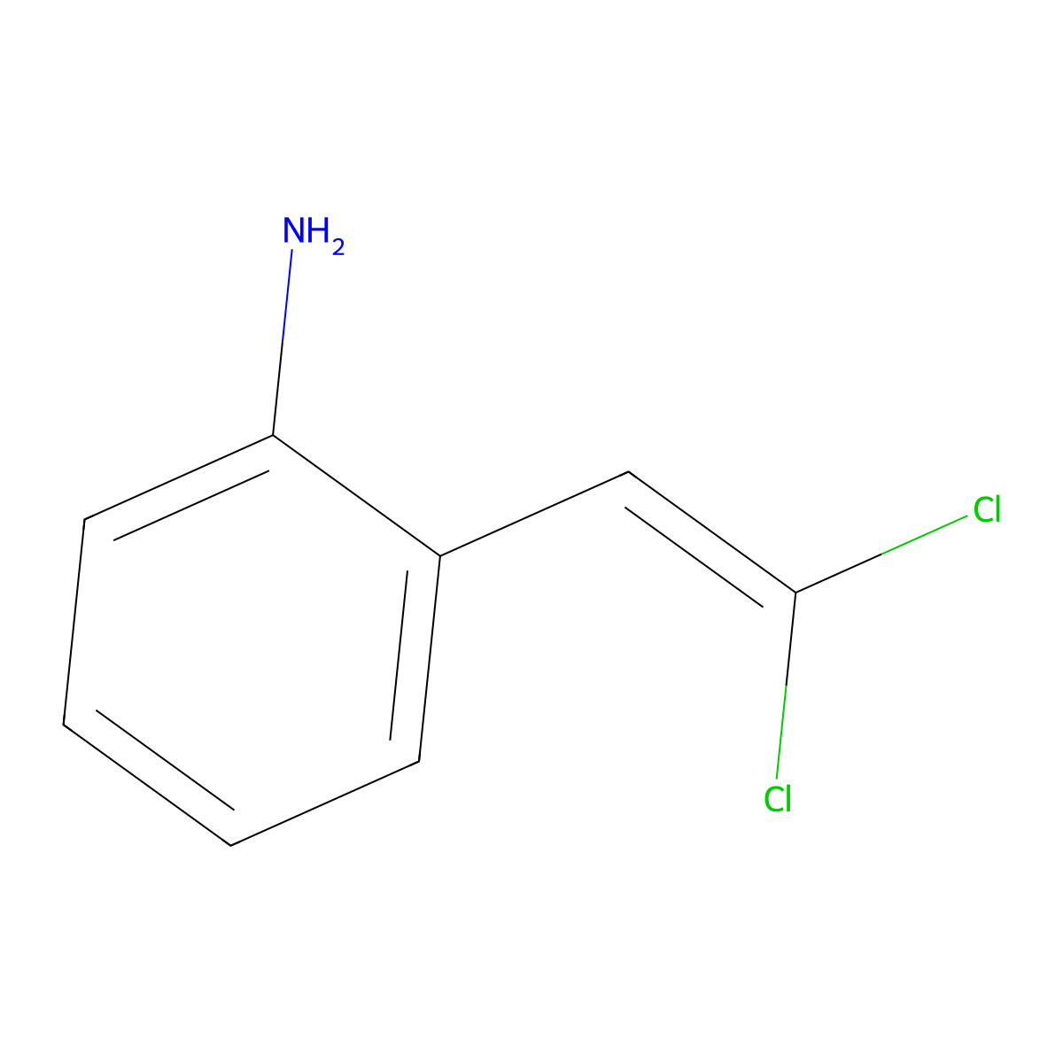 2-(2,2-Dichloroethenyl)aniline molecular structure, CAS 54143-01-0