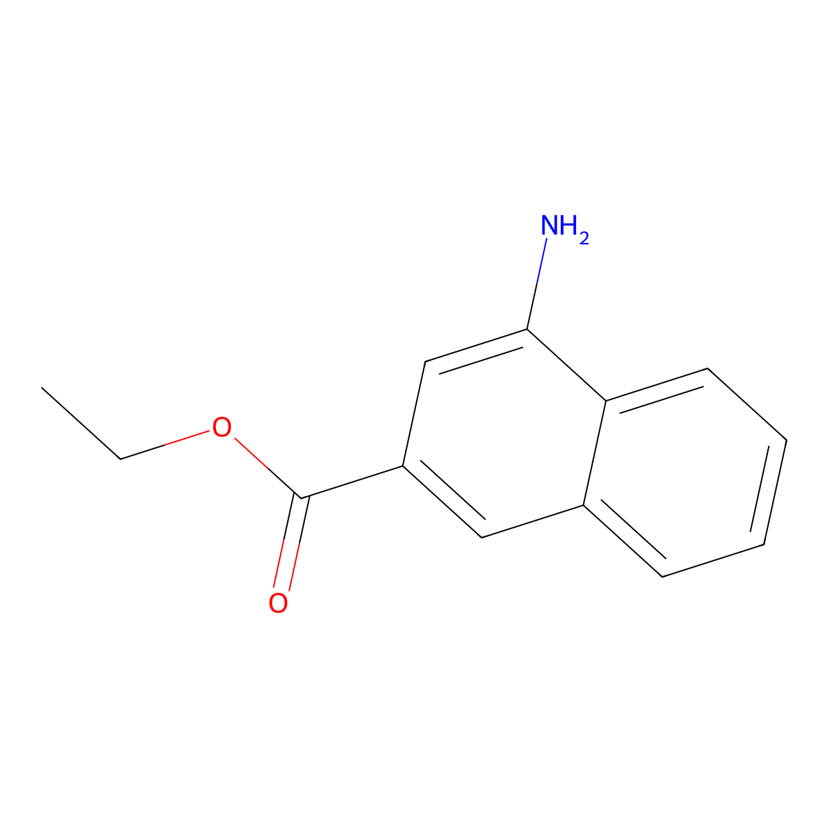 Ethyl 4-aminonaphthalene-2-carboxylate molecular structure, CAS 54143-46-3