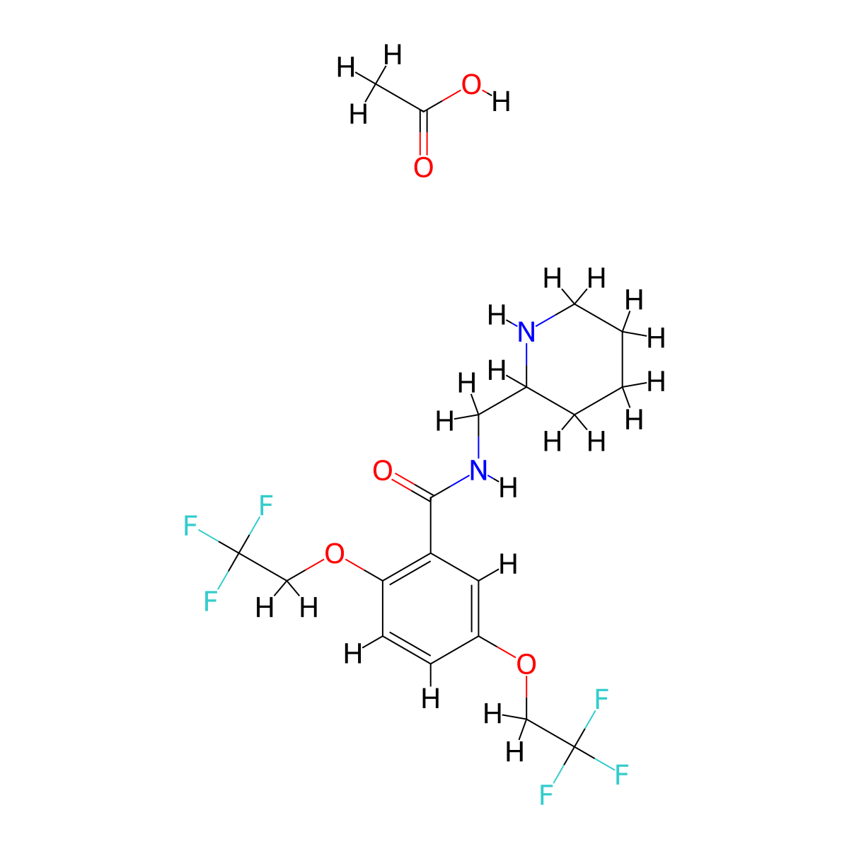 Flecainide Acetate molecular structure, CAS 54143-56-5