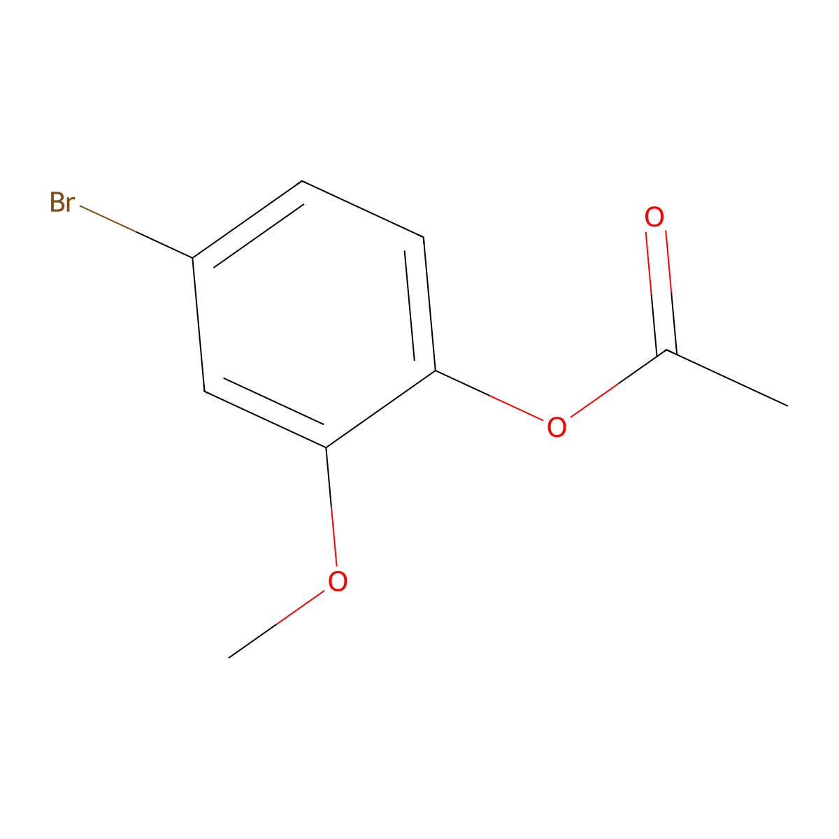 4-Bromo-2-methoxyphenyl acetate molecular structure, CAS 54145-18-5