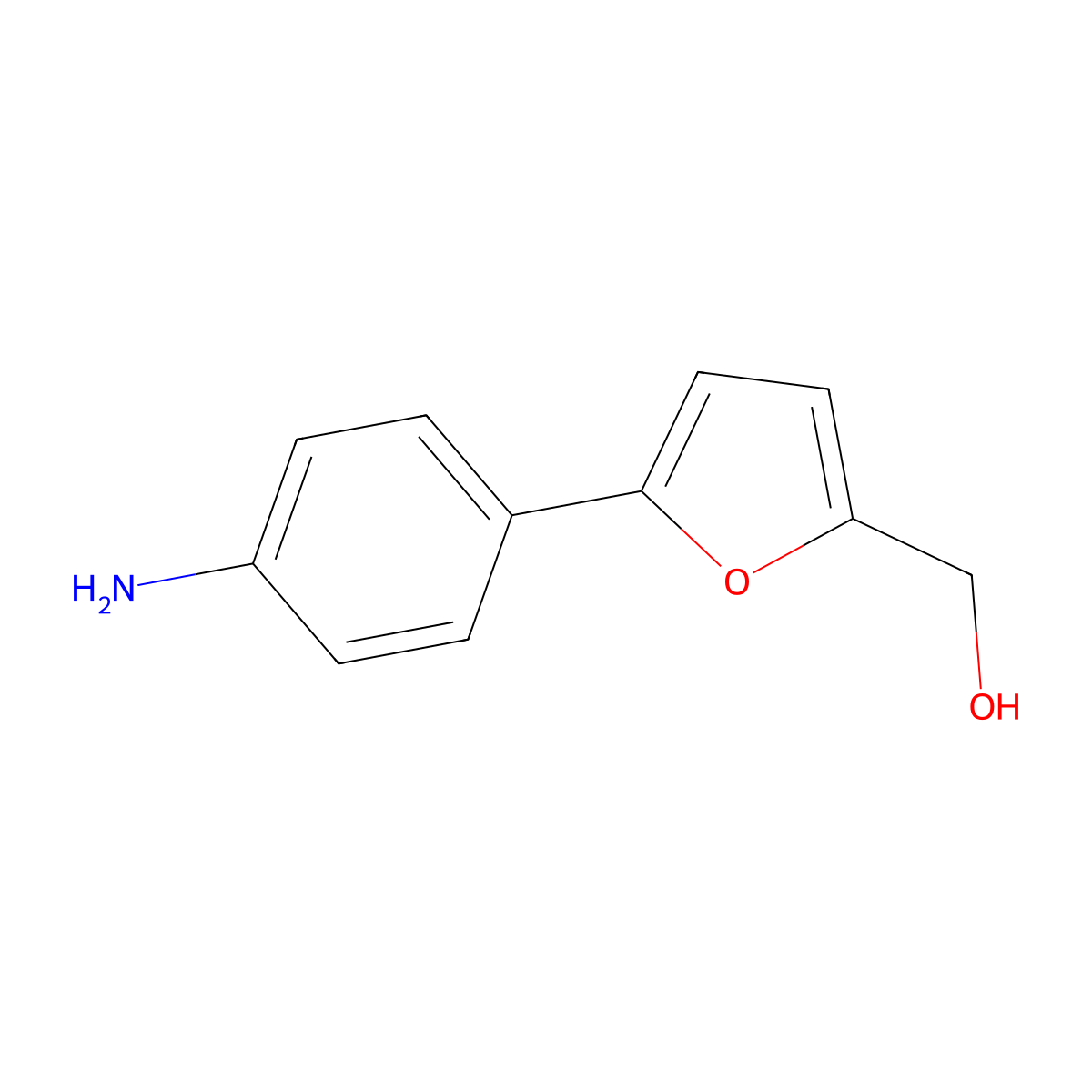 [5-(4-Aminophenyl)-2-furyl]methanol molecular structure, CAS 54146-51-9