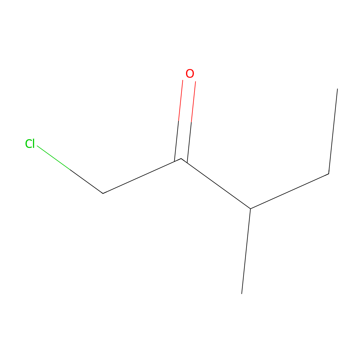 1-Chloro-3-methylpentan-2-one molecular structure, CAS 54147-45-4