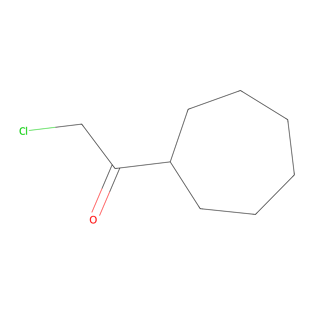 2-Chloro-1-cycloheptylethan-1-one molecular structure, CAS 54147-46-5
