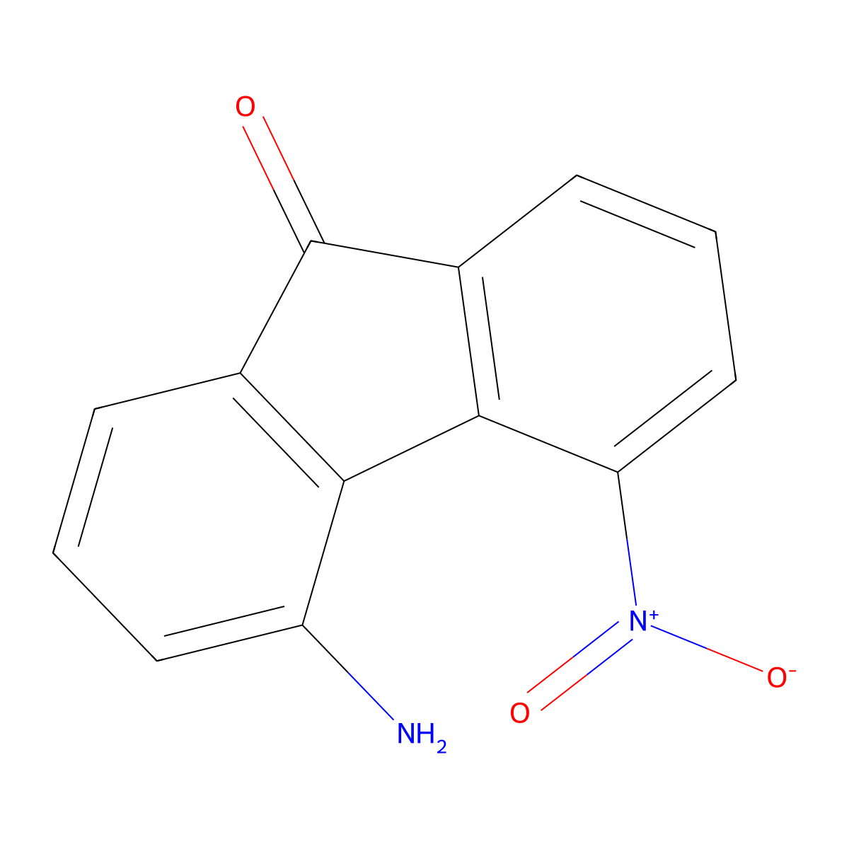 4-Amino-5-nitro-9H-fluoren-9-one molecular structure, CAS 54147-67-0