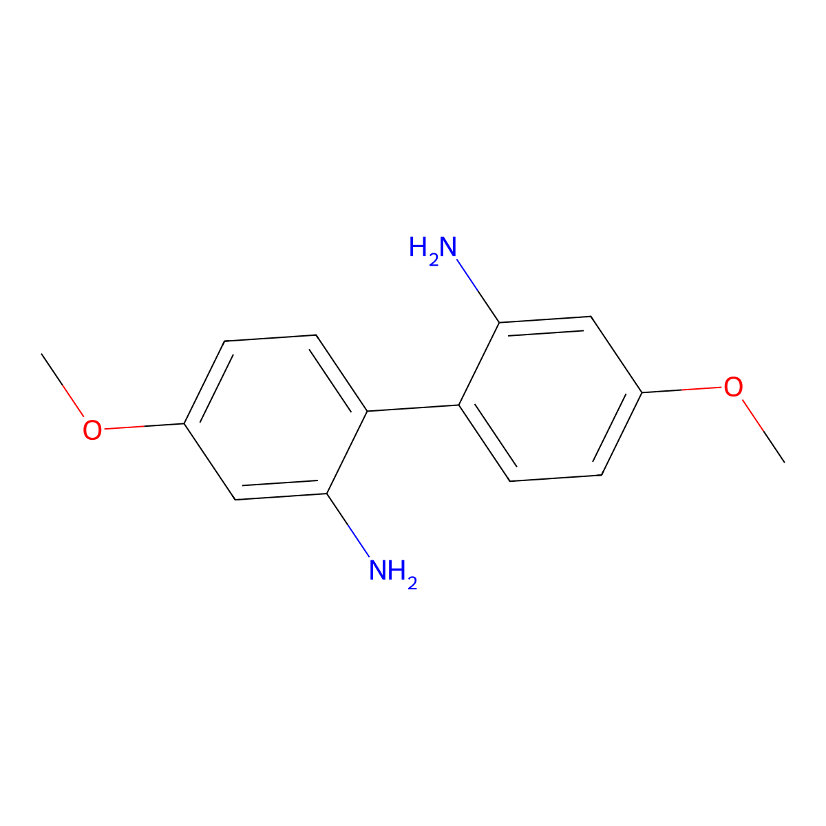 2'-Amino-4,4'-dimethoxy[1,1'-biphenyl]-2-ylamine molecular structure, CAS 54147-88-5