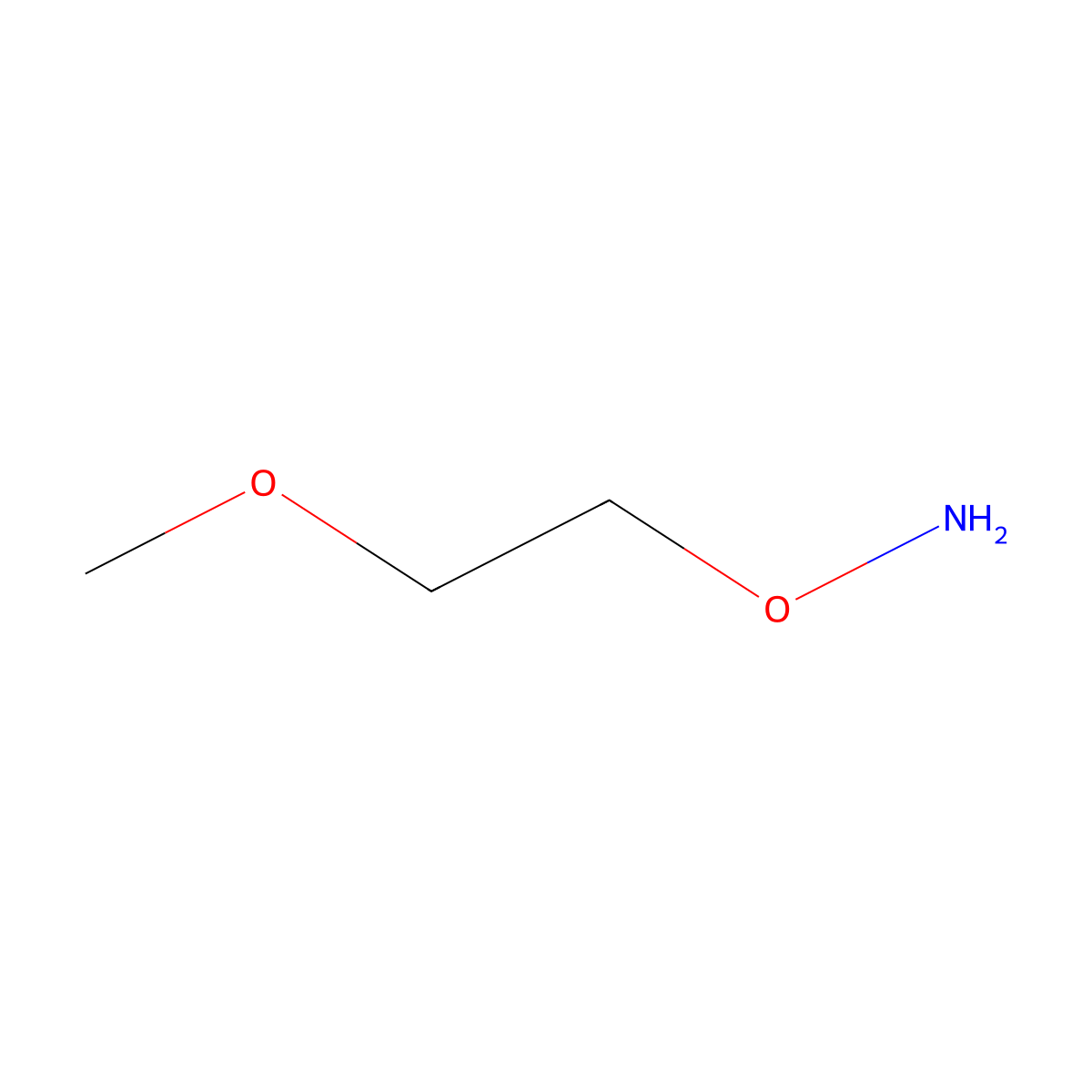 O-(2-methoxyethyl)hydroxylamine molecular structure, CAS 54149-39-2