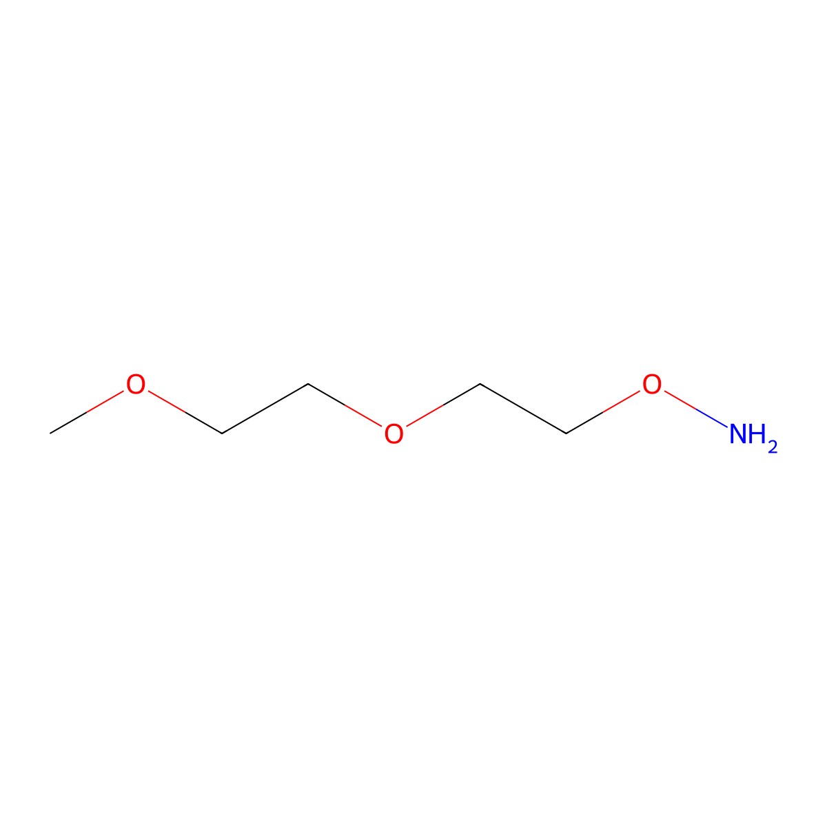 O-[2-(2-methoxyethoxy)ethyl]hydroxylamine molecular structure, CAS 54149-49-4