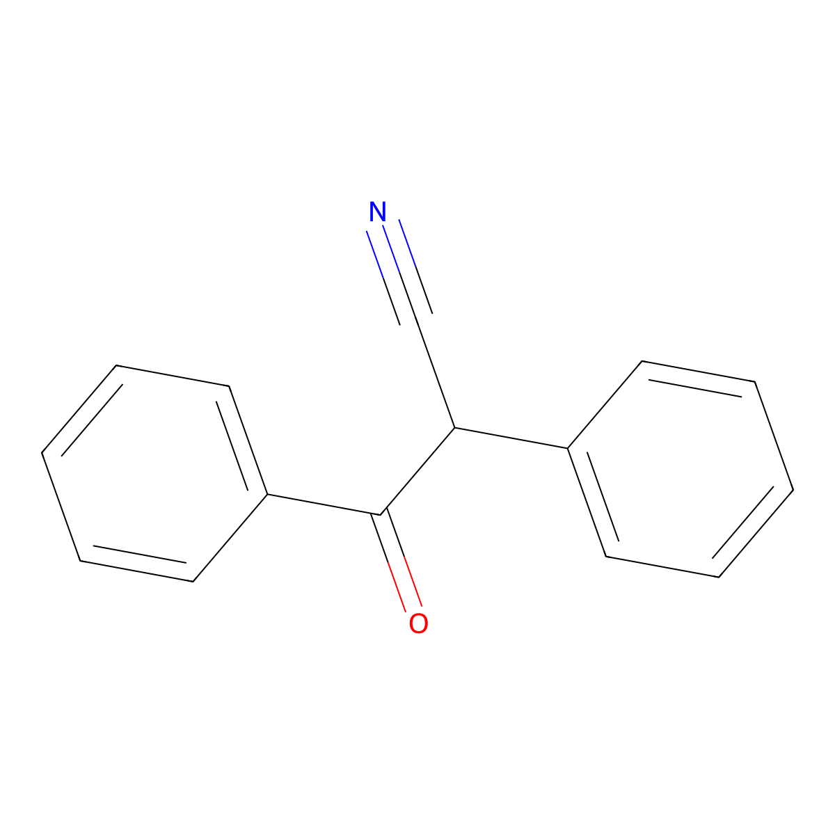 3-Oxo-2,3-diphenyl-propionitrile molecular structure, CAS 5415-07-6