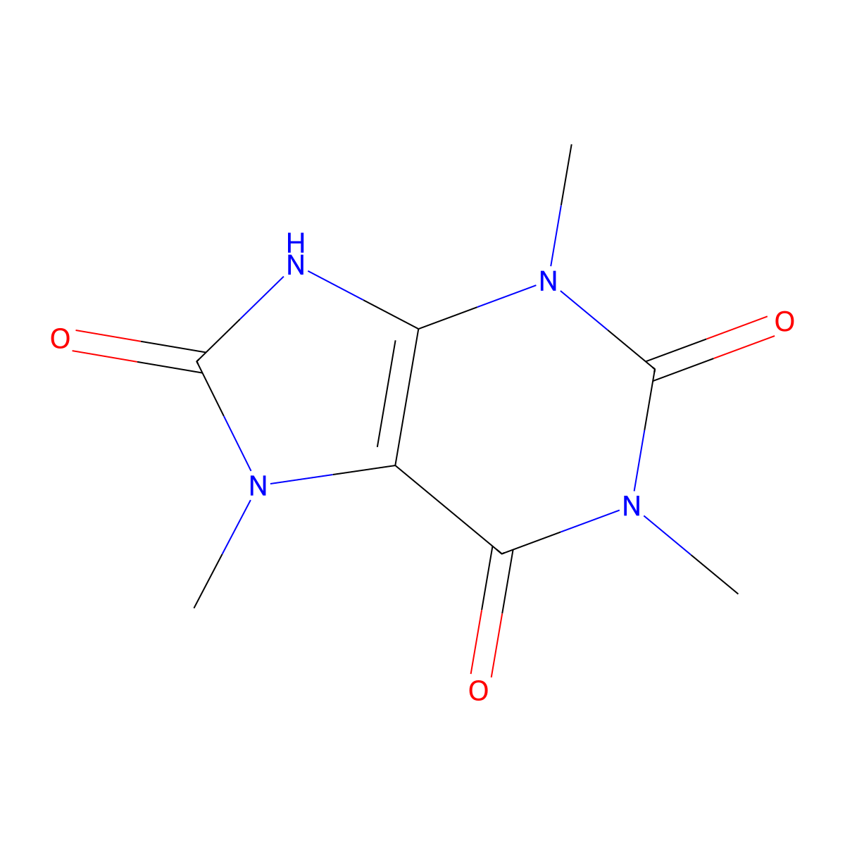 1,3,7-Trimethyluric acid molecular structure, CAS 5415-44-1