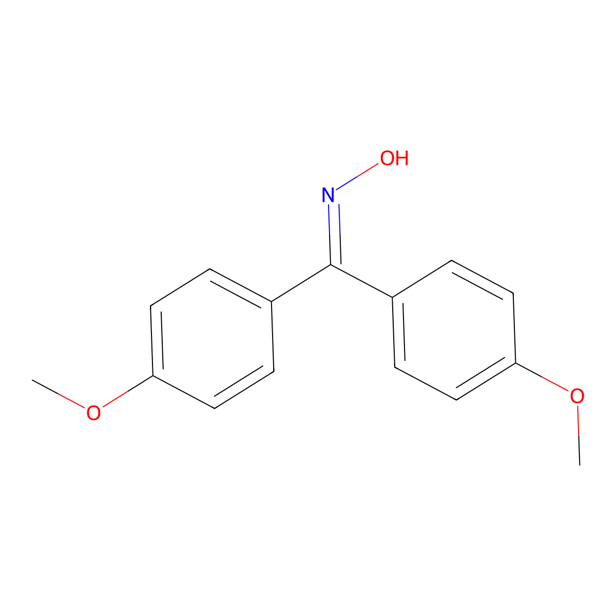 n-Hydroxy-1,1-bis(4-methoxyphenyl)methanimine molecular structure, CAS 54150-63-9