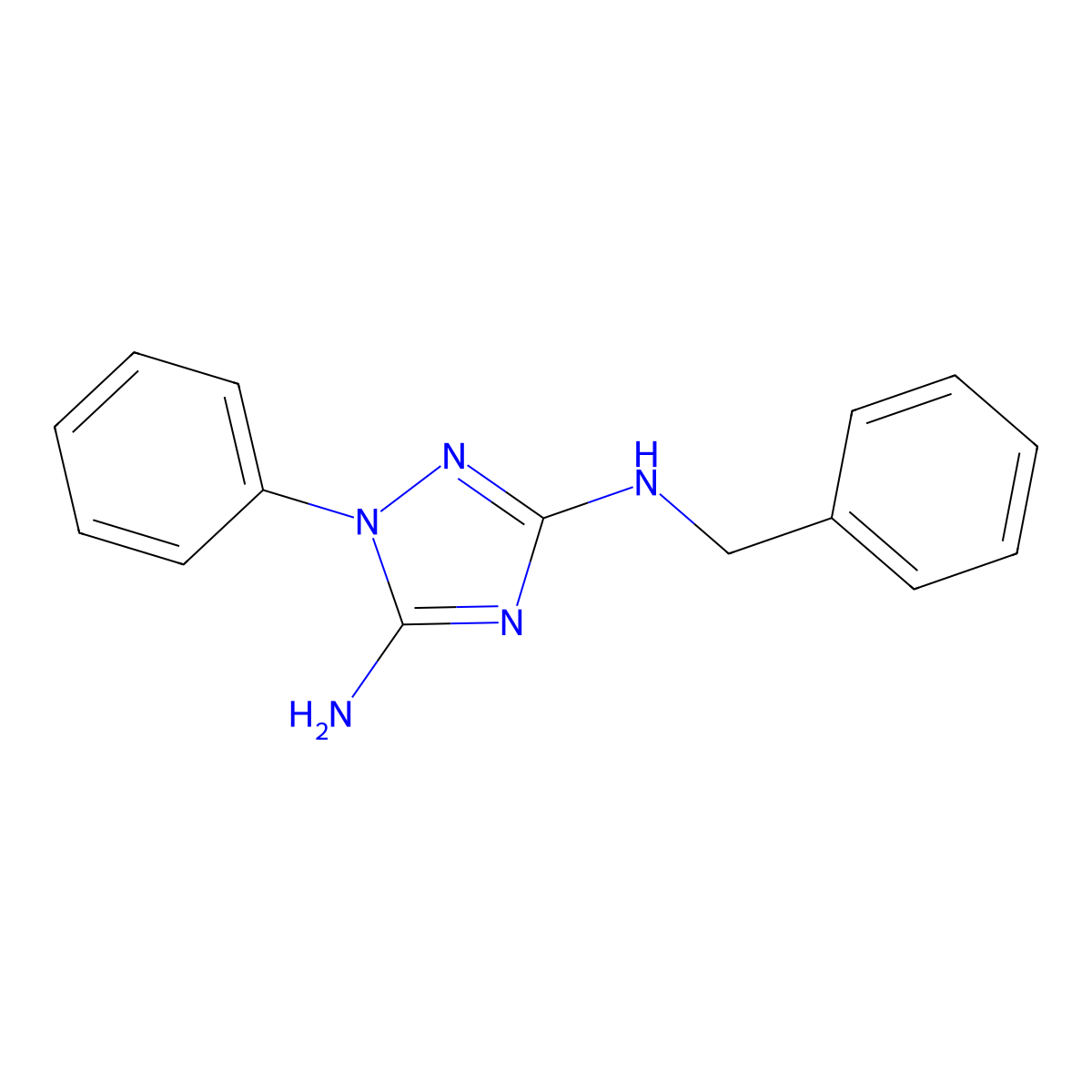 5-Amino-3-benzylamino-1-phenyl-1,2,4-triazole molecular structure, CAS 541500-17-8