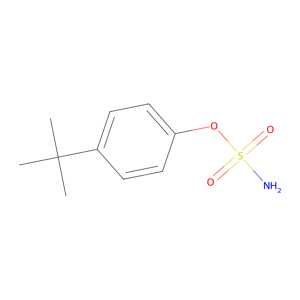 4-Tert-butylphenyl sulfamate molecular structure, CAS 541502-95-8