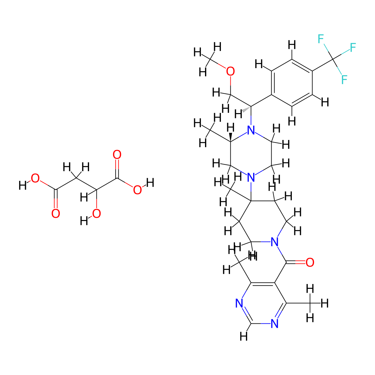 Vicriviroc Malate molecular structure, CAS 541503-81-5